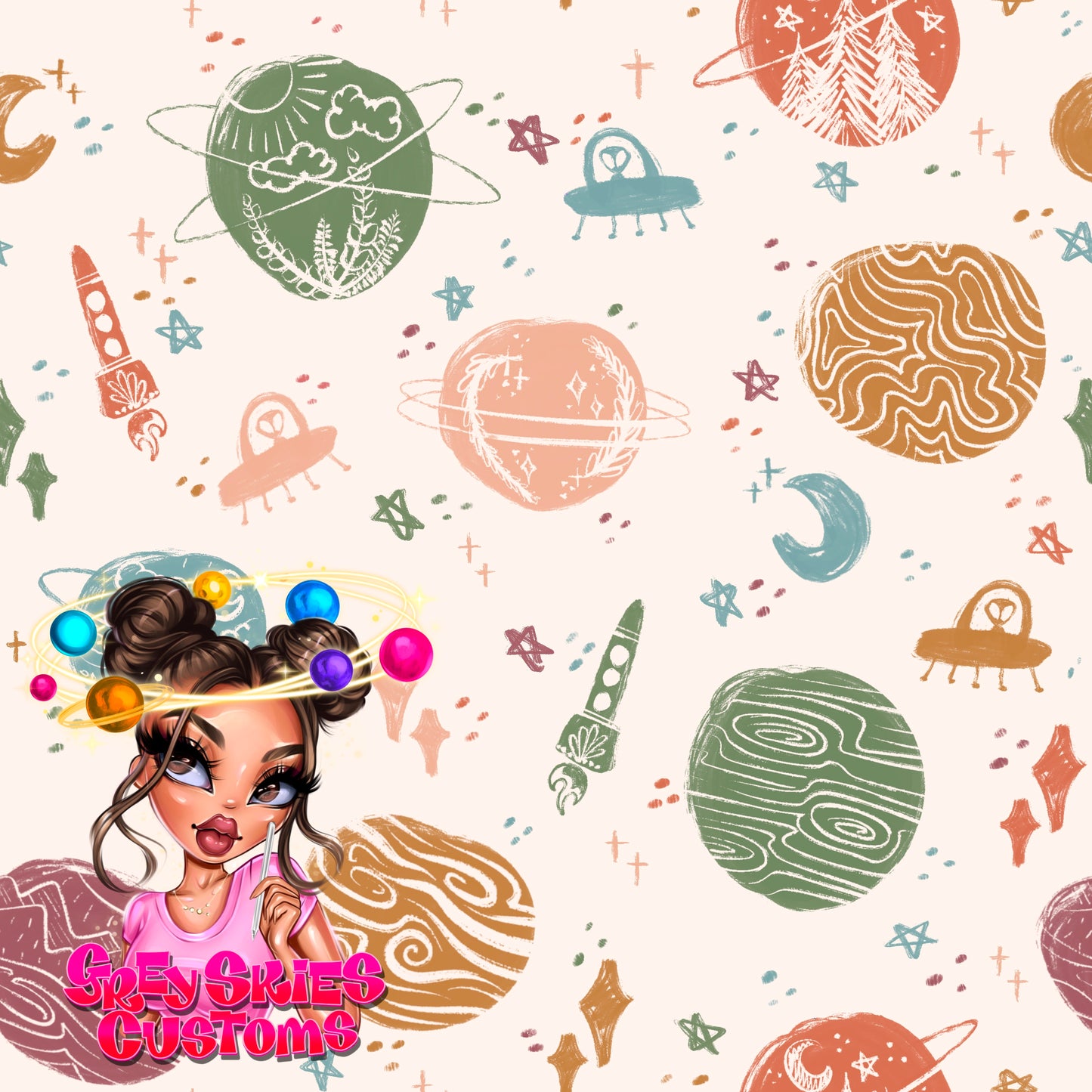 Arizona Space Doodle- Cream 🪦