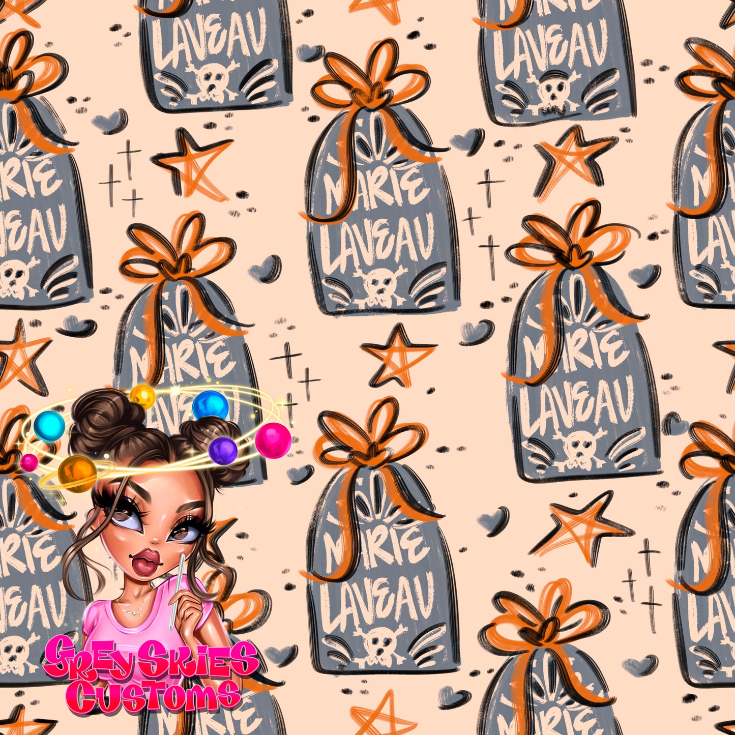 Laveau Doodle- Orange 🪦