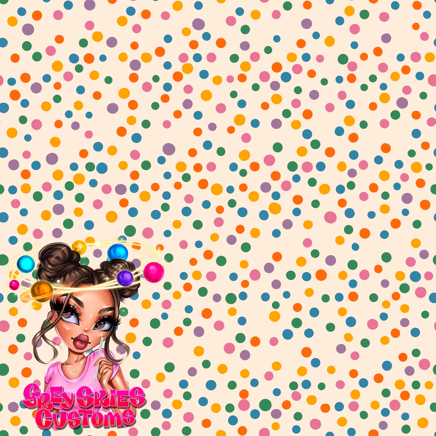 Vintage Confetti Cake
