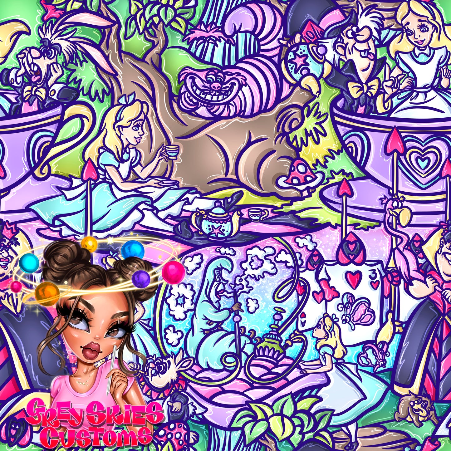 Alice Bright- Purple Outline