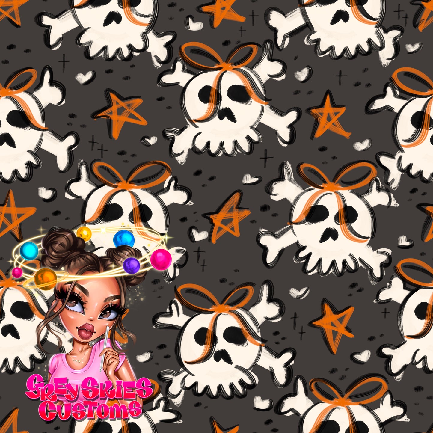 Skully Doodle- Grey 🪦