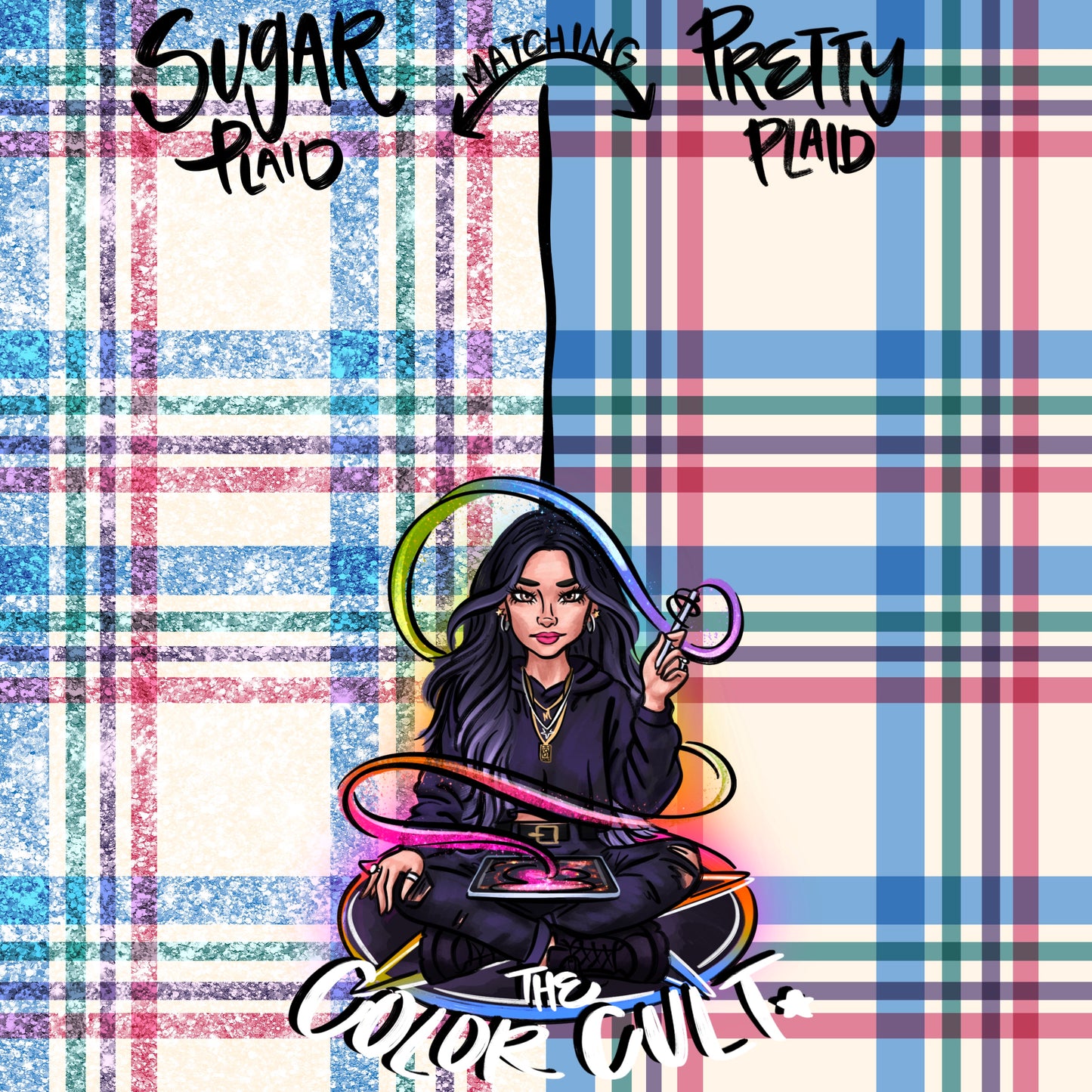 Cotton Candy Plaid Set