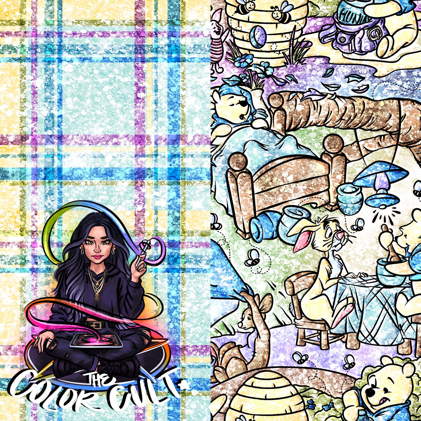 Blue Spring Pooh- Glitter