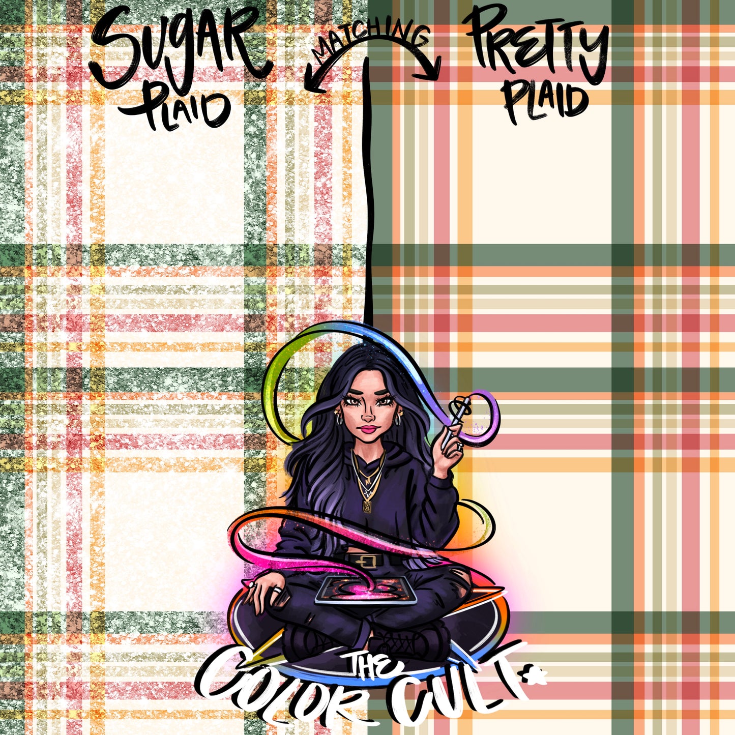 Peaches N Cream plaid set