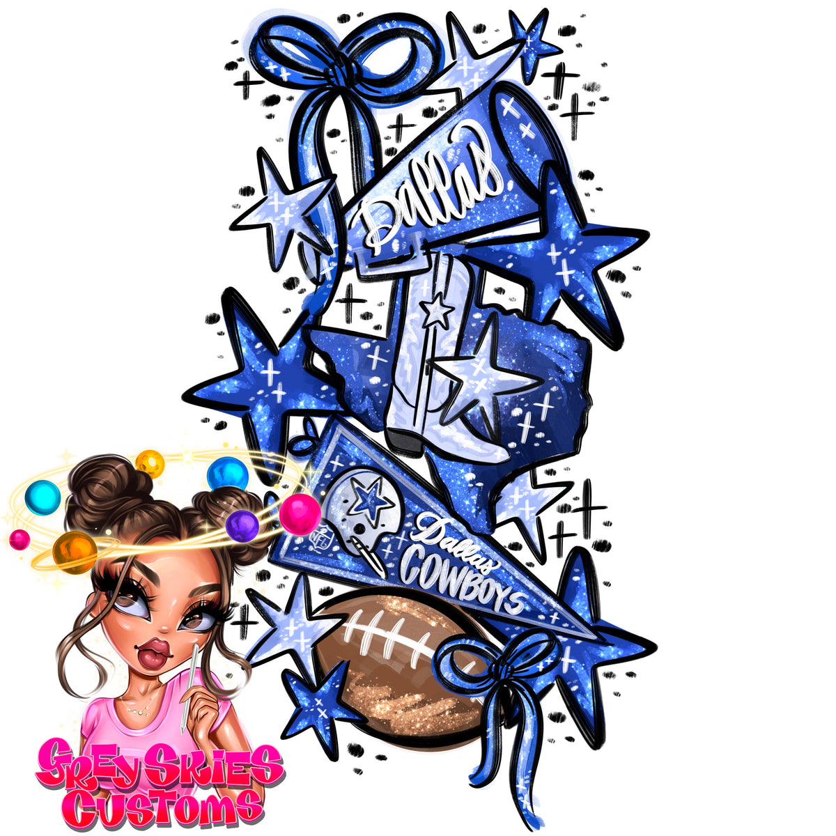 Dallas Doodle Shirt PNGs