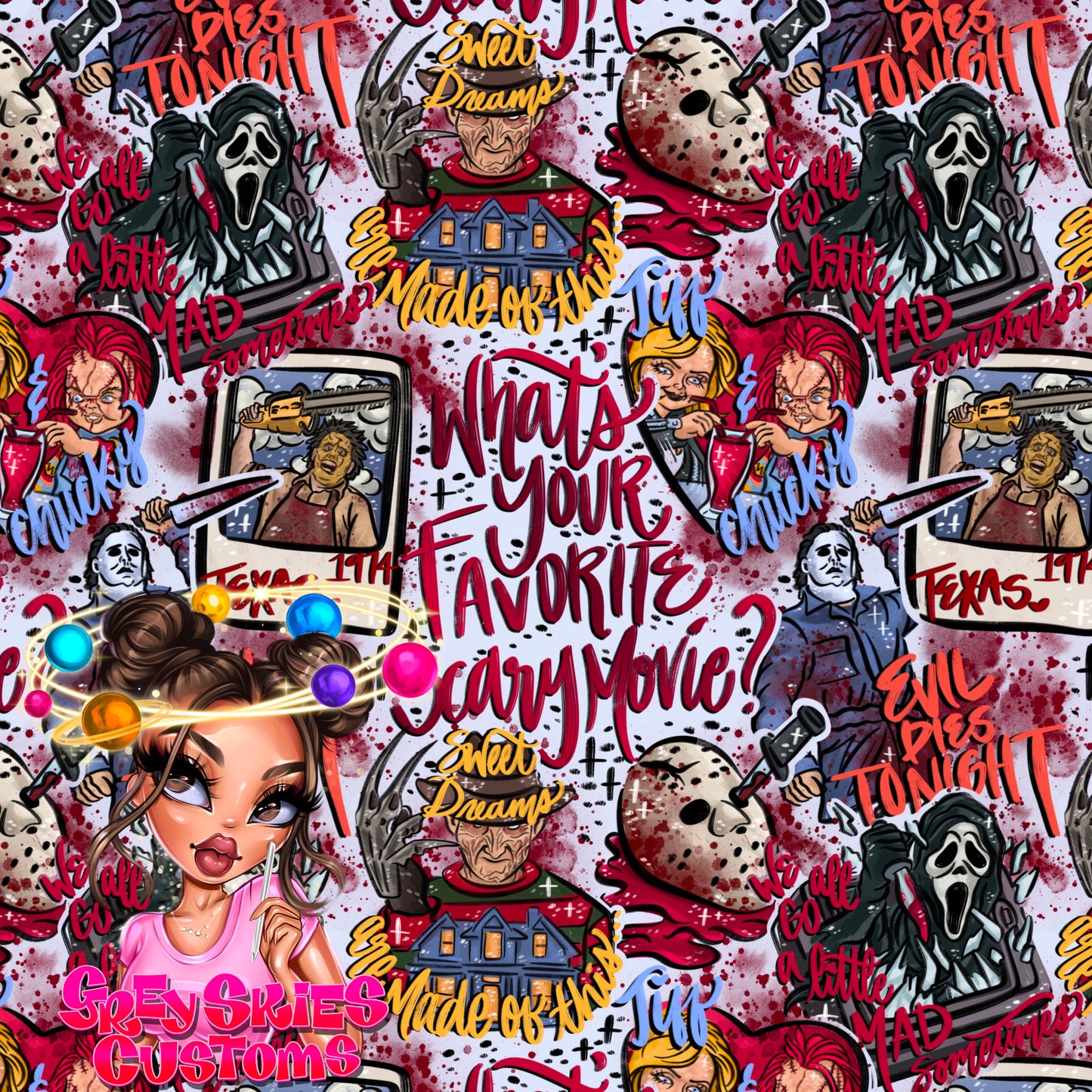 Scary Movies Doodle