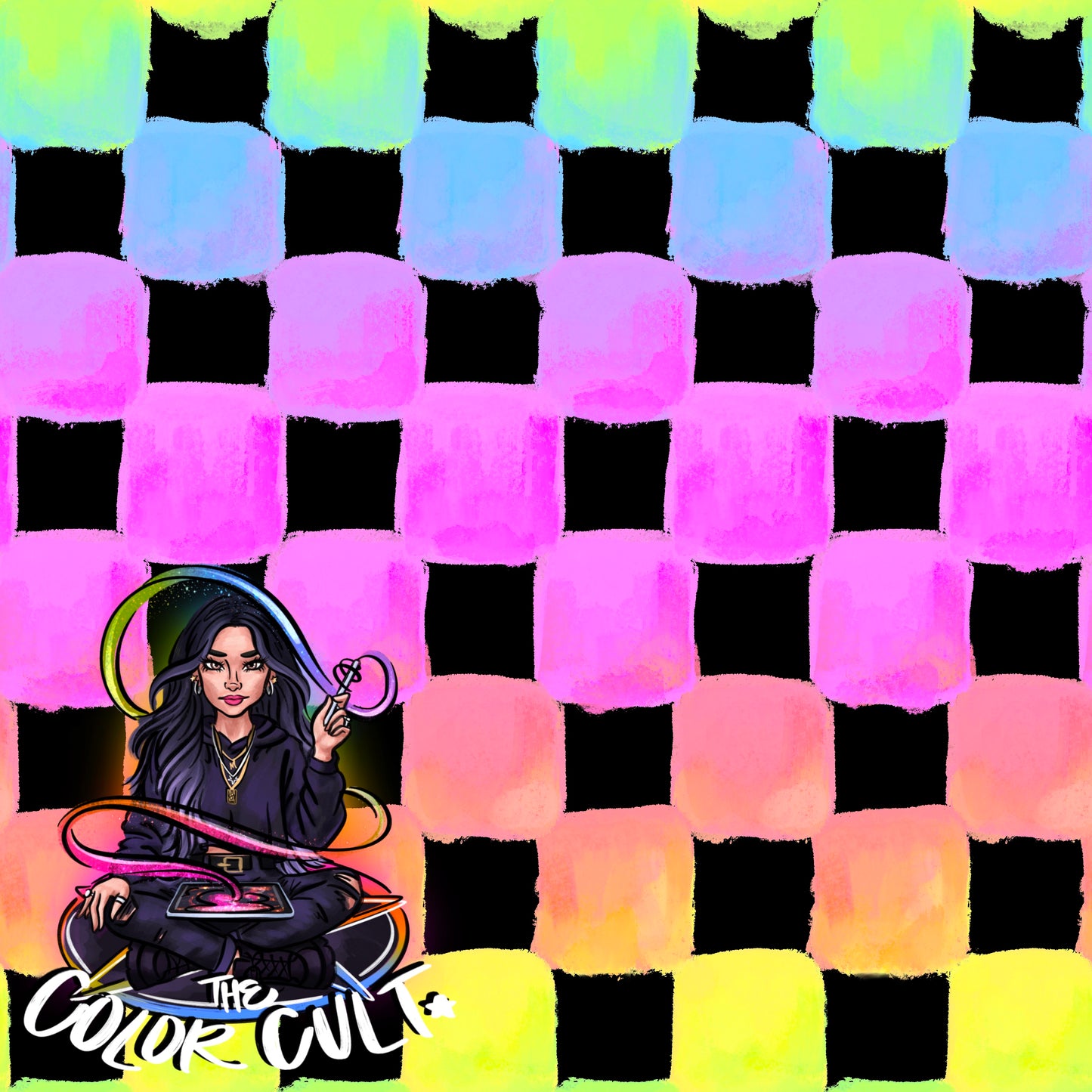 Neon Spring Checks- Black