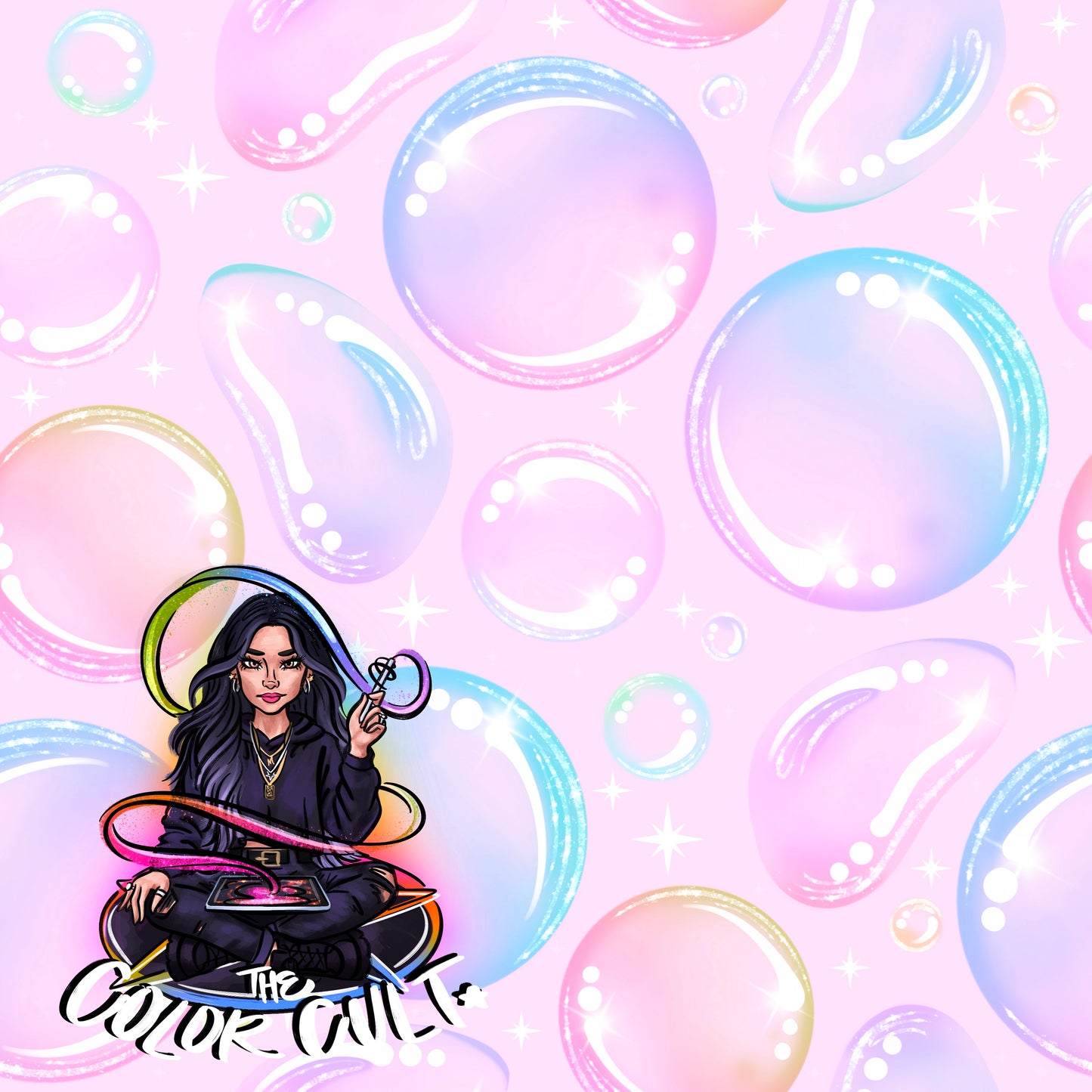 Glitter Bubbles- Pink