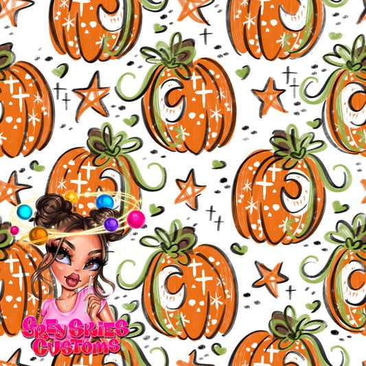 Pumpkin Doodle- White 🪦