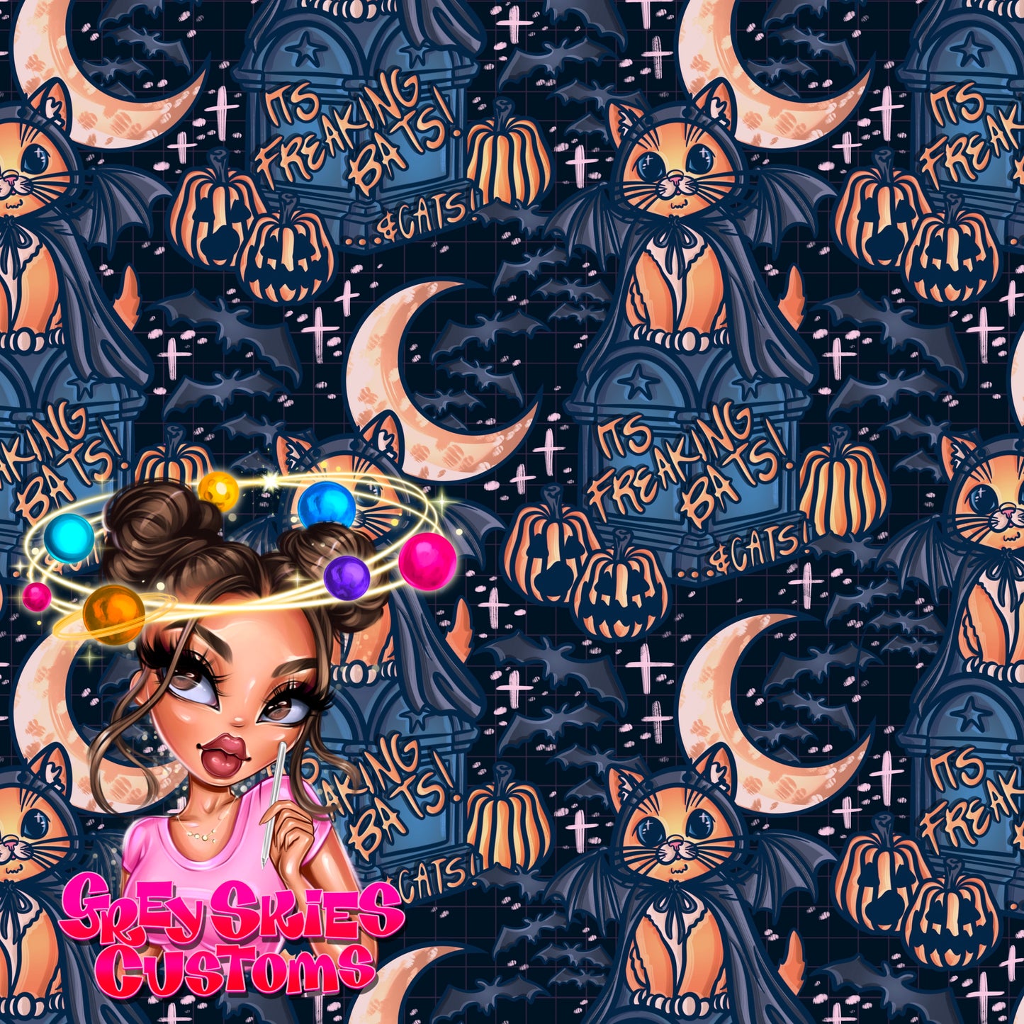 Bats N Cats- Blue 🪦