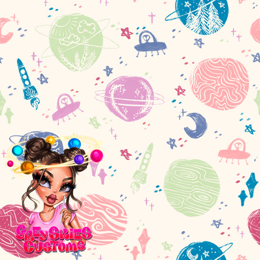 Summer Space Doodle- Cream 🪦