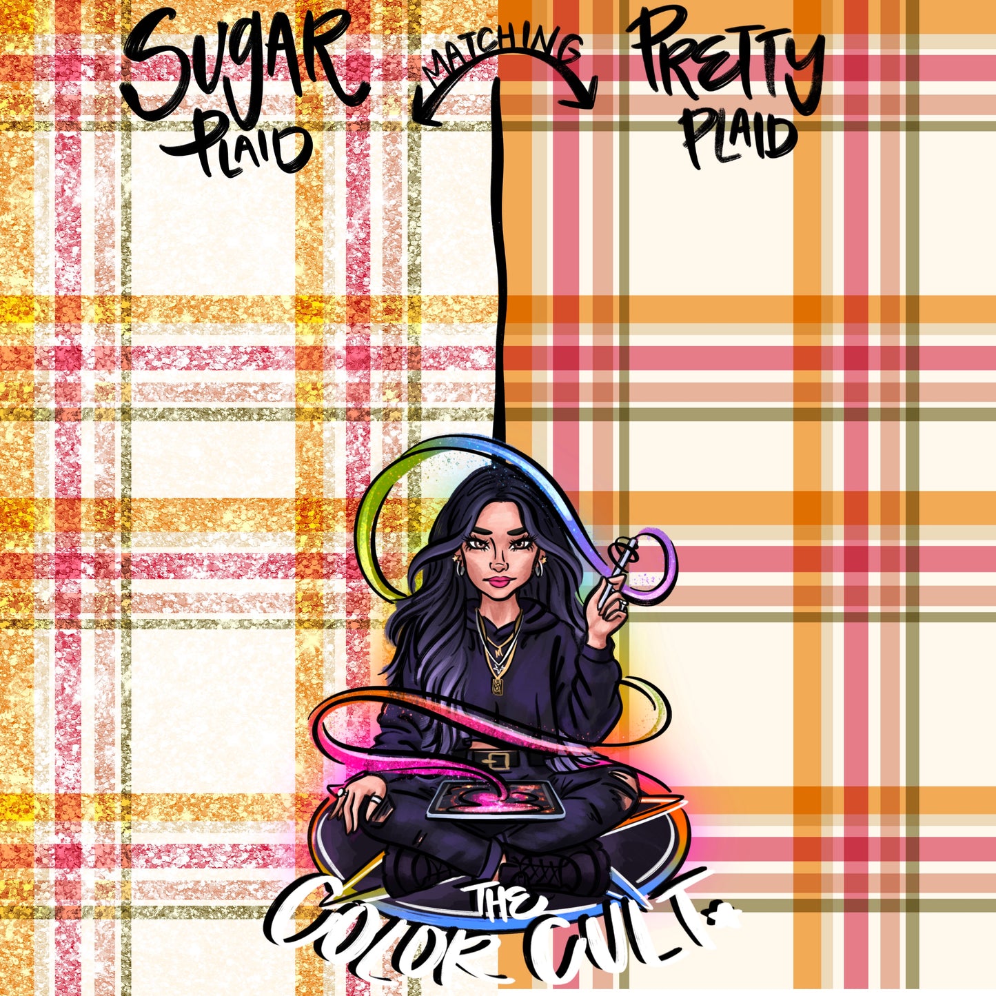 Creamsicle Plaid Set