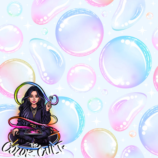 Glitter Bubbles- Blue