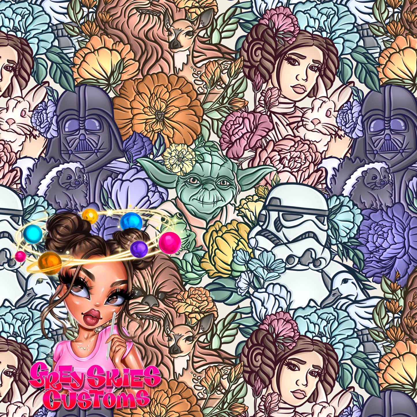 Wars Spring Pet Seamless - cream background 🪦