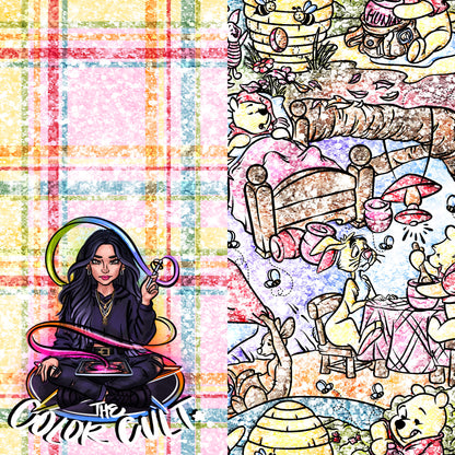 Pink Spring Pooh- Glitter