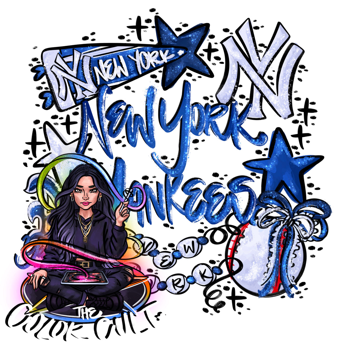 New York Doodle Subs-glitter