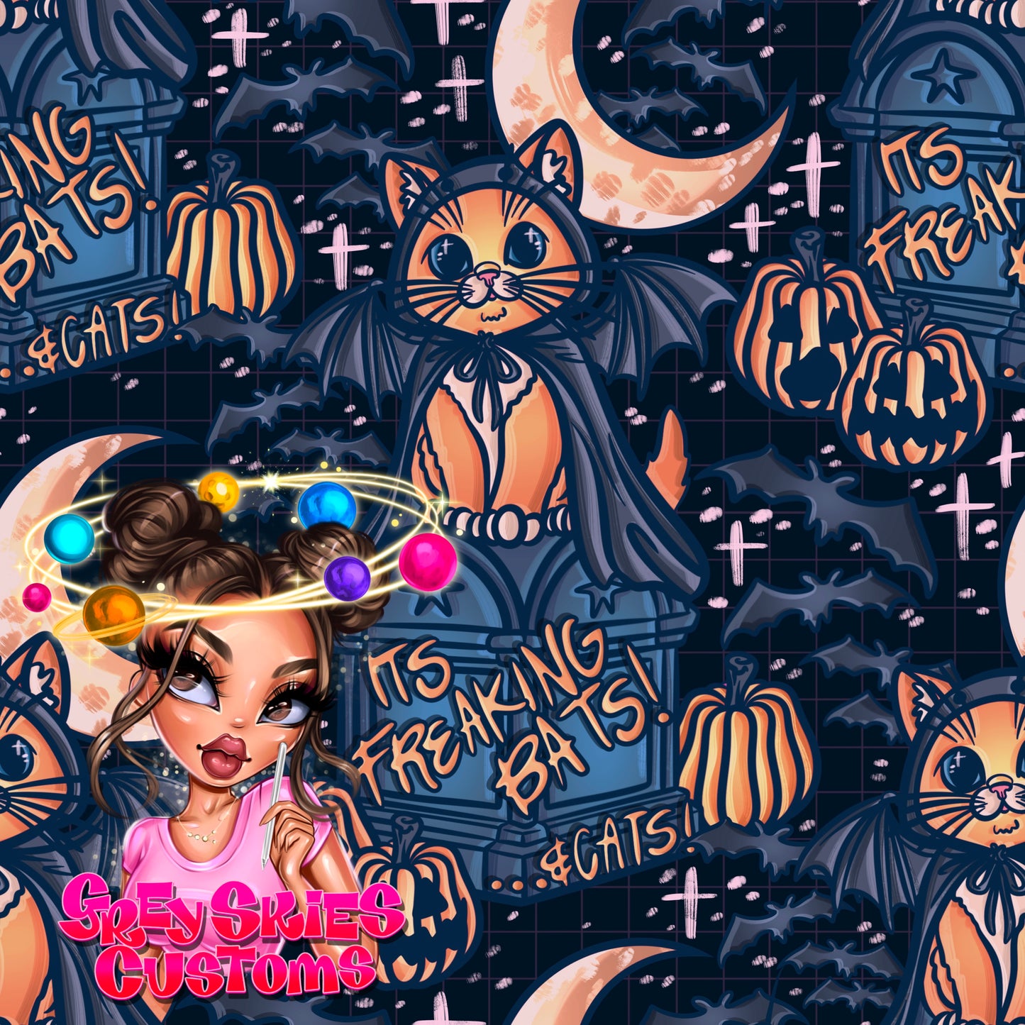 Bats N Cats- Blue 🪦