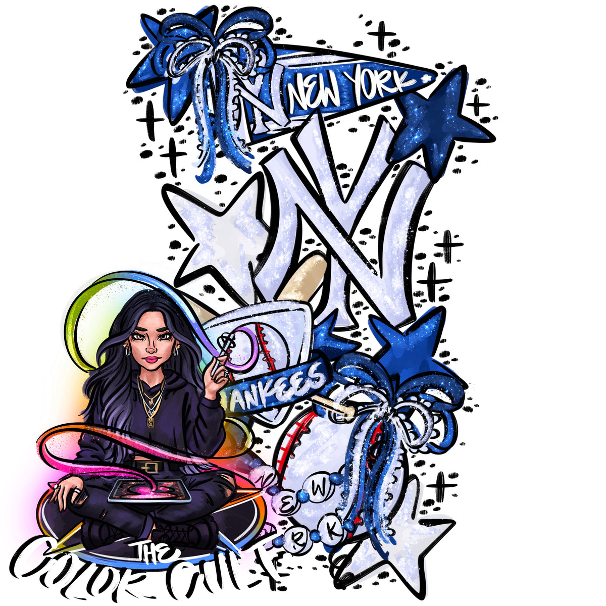 New York Doodle Subs-glitter
