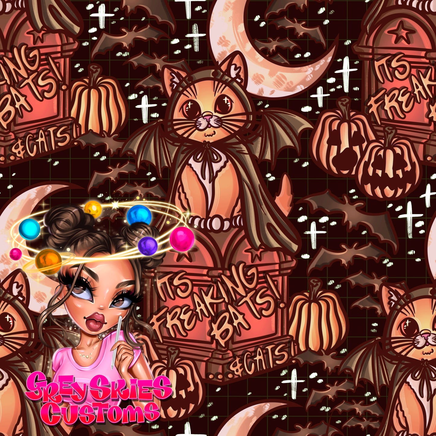 Bats N Cats- Orange 🪦