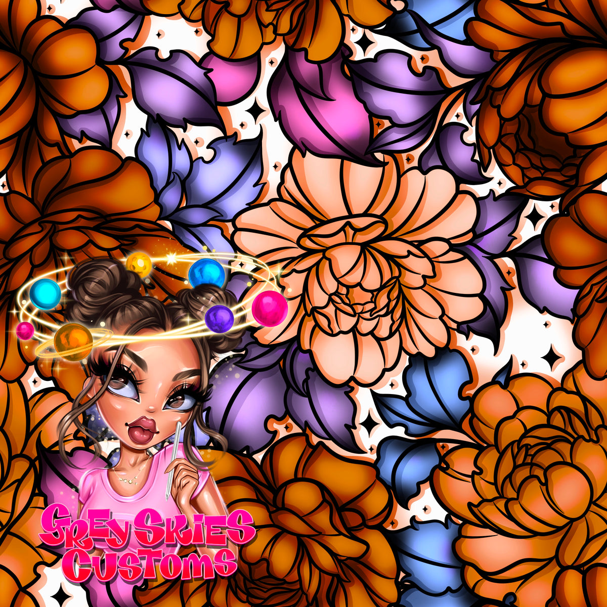 Orange Fall Floral