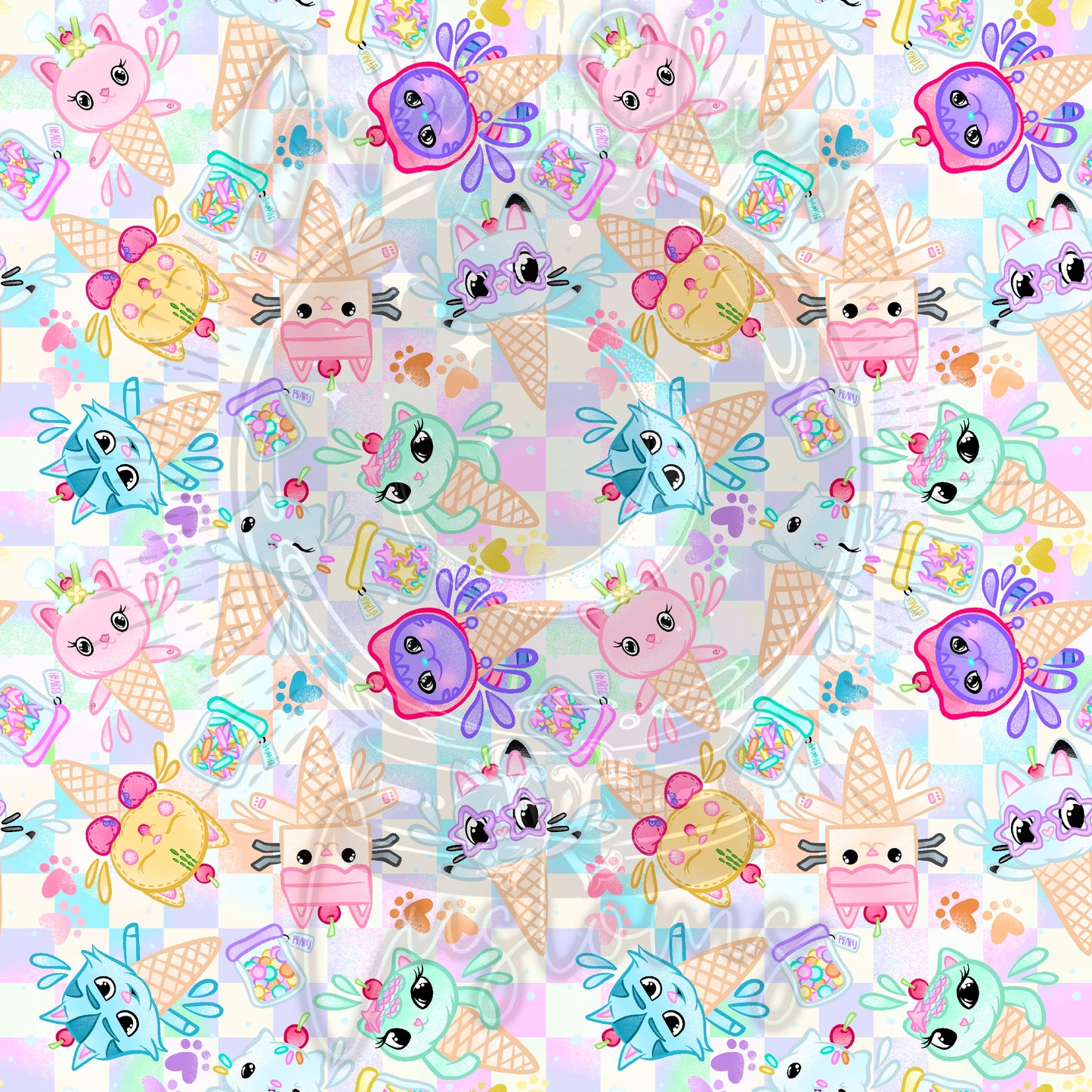 ✨LIMITED✨ Kitty Cones- Checkered 🪦