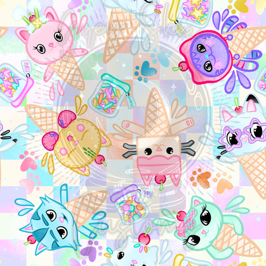 ✨LIMITED✨ Kitty Cones- Checkered 🪦