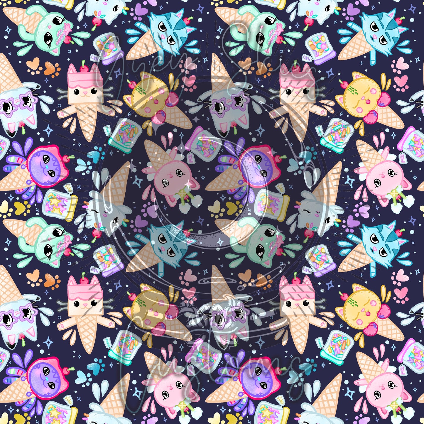 ✨LIMITED✨ Kitty Cones-Navy 🪦